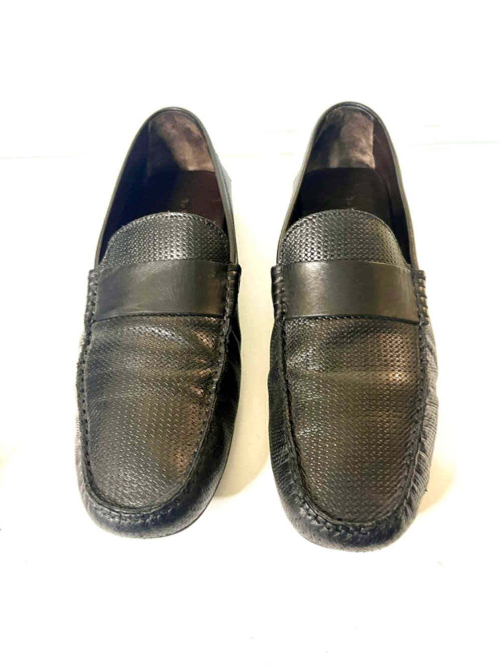 $395 To Boot New York Magnus Black Embossed Driving Shoes Loafers Men size 13